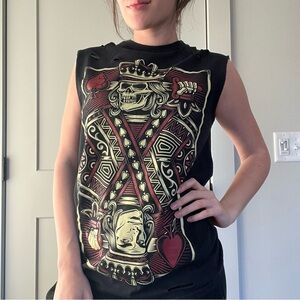 Distressed Graphic Tank Top